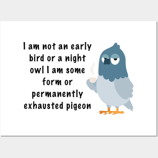 Exhausted Pigeon Posters and Art